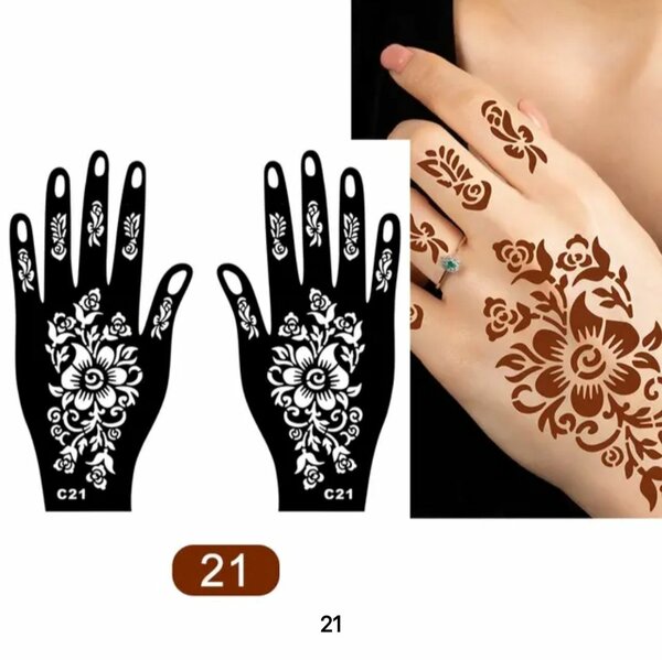 Pochoirs Henné Réutilisables