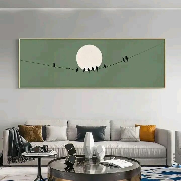 Tableau éléphant lune