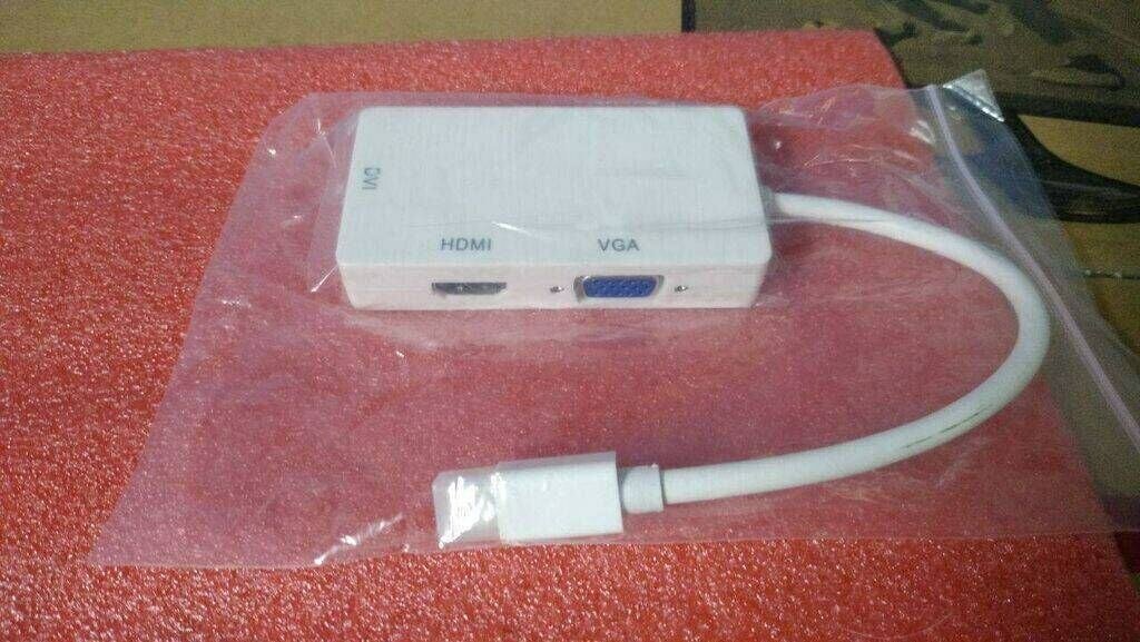 Переходник mini Display Port (папа) на VGA, DVI, HDMI (мама)