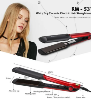Kemei 531 KM-531 - Professional Hair Straightener with Digital temperature control