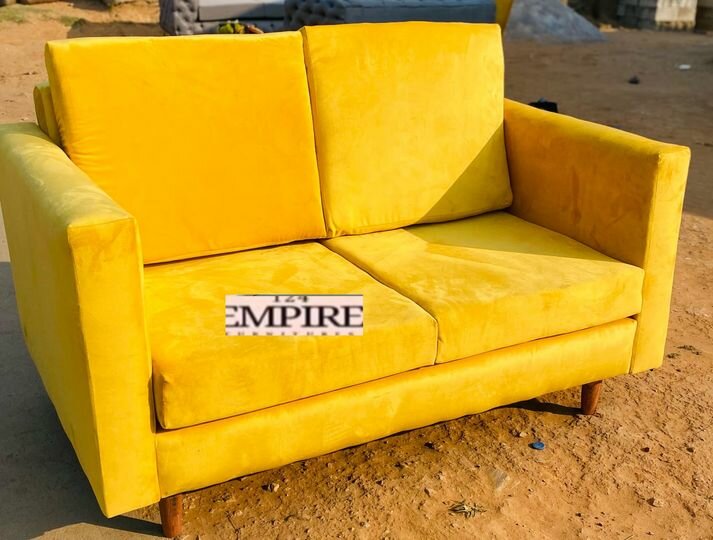 Double yellow sofa