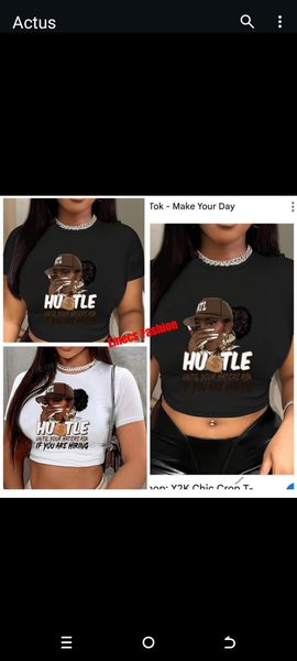 T-shirt court graphique mode