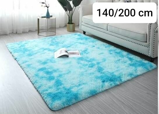 Tapis doux bleu 140x200cm