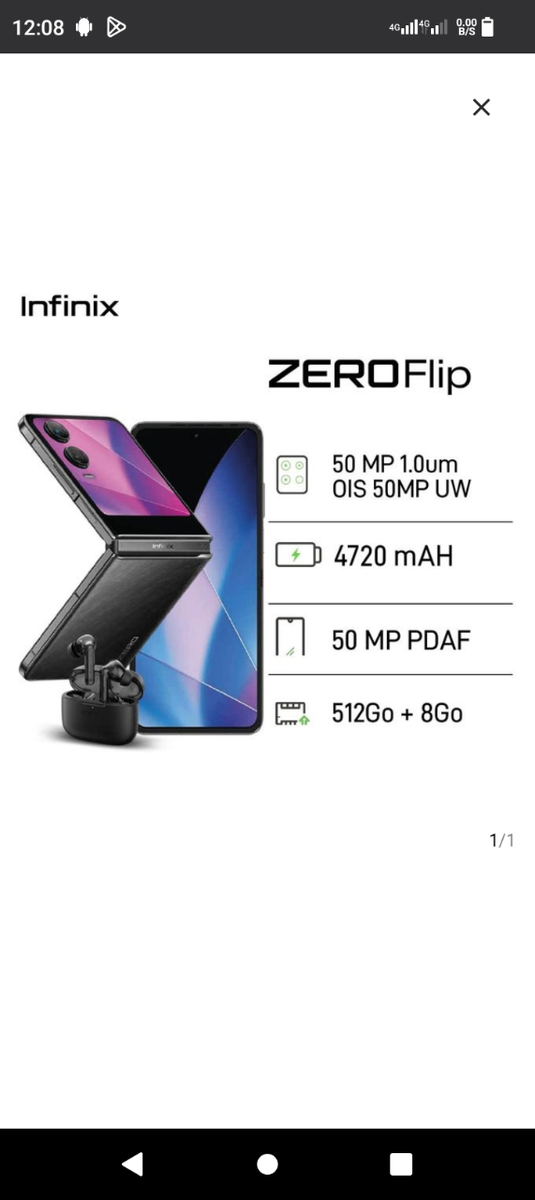 Infinix Zero Flip Smartphone