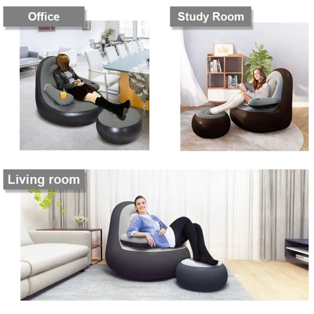 Chaise longue gonflable confortable