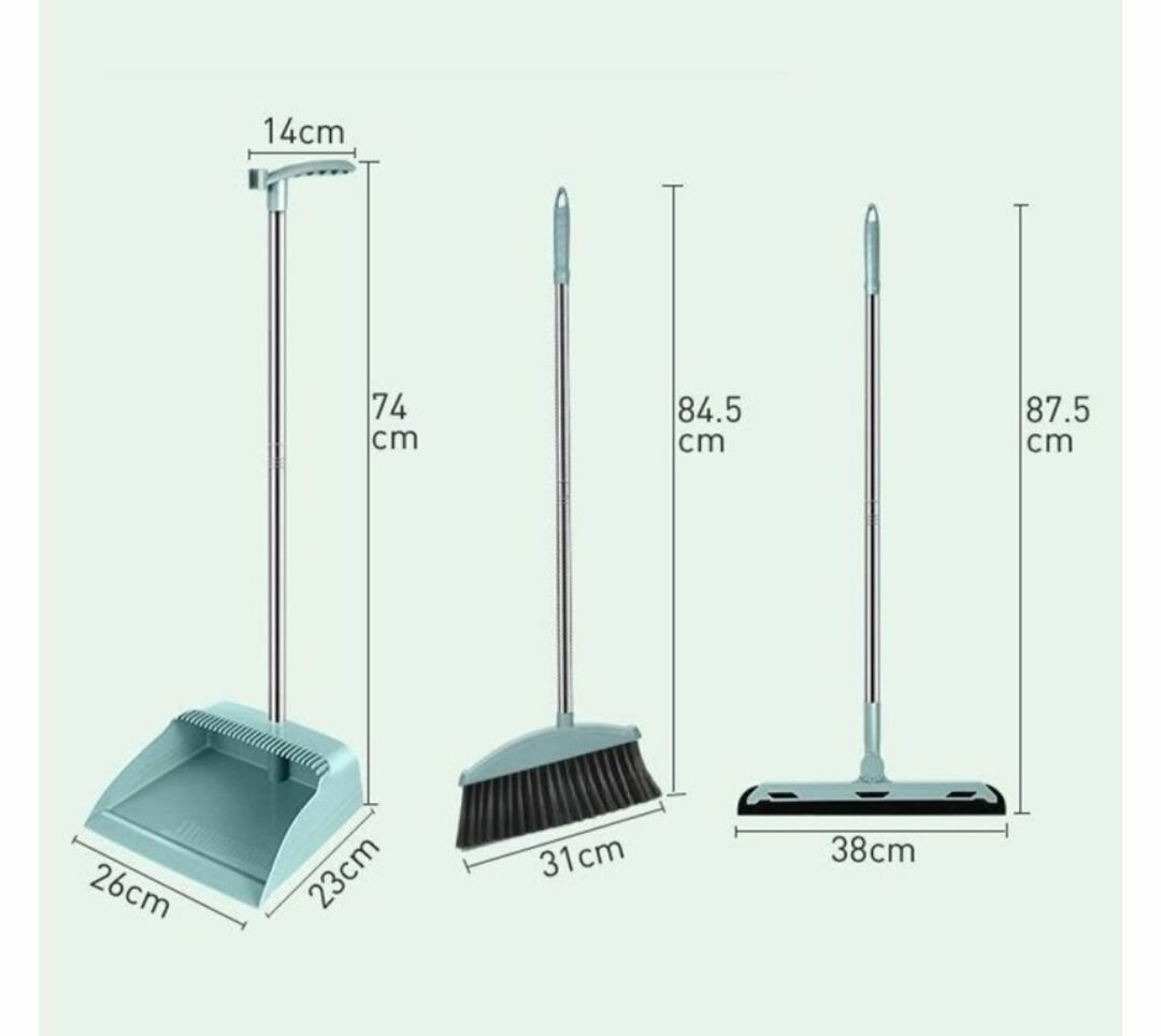 HOUSEHOLD BROOM DUSTPAN SET SOFT BRISTLE BROOM + DUSTPAN +
