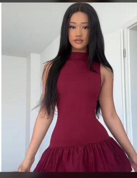 Robe Évasée Bordeaux Élégante