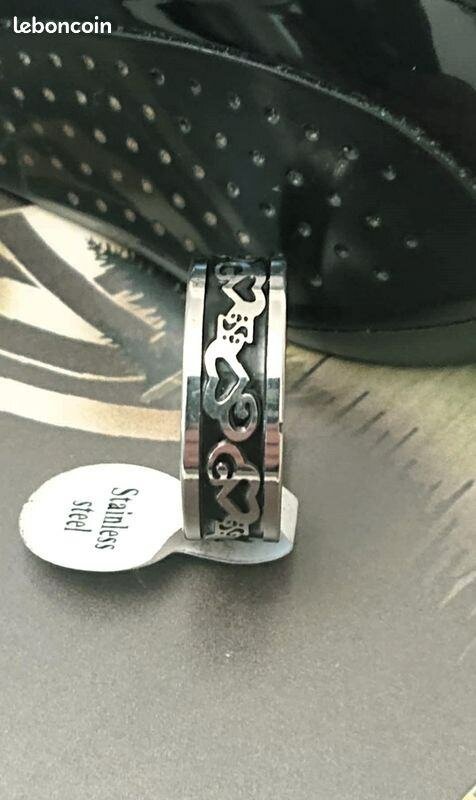 Bague cœur en acier inoxydable