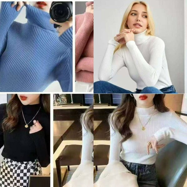 Pulls à col roulé femme