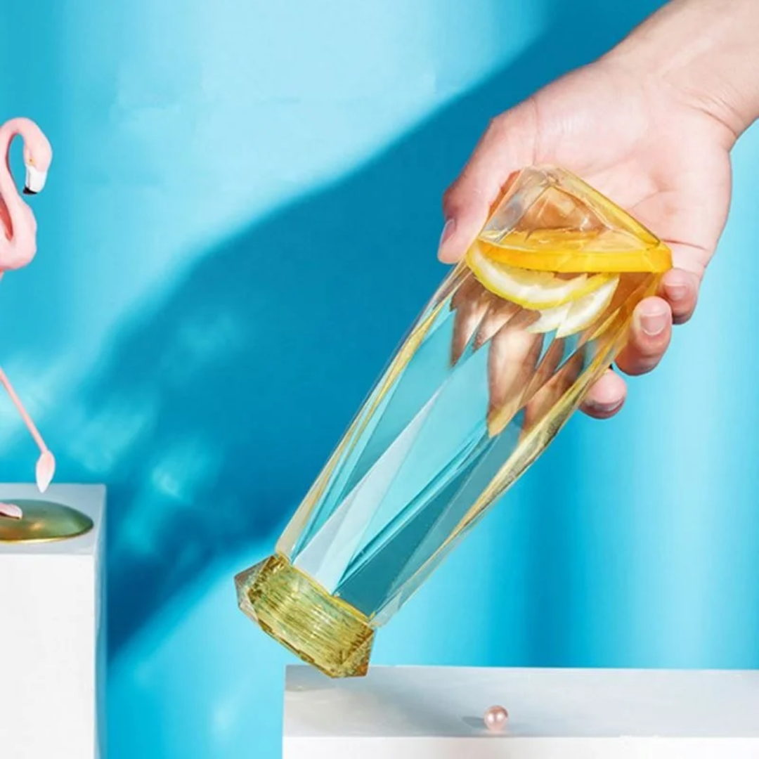 Bouteille en verre colorée