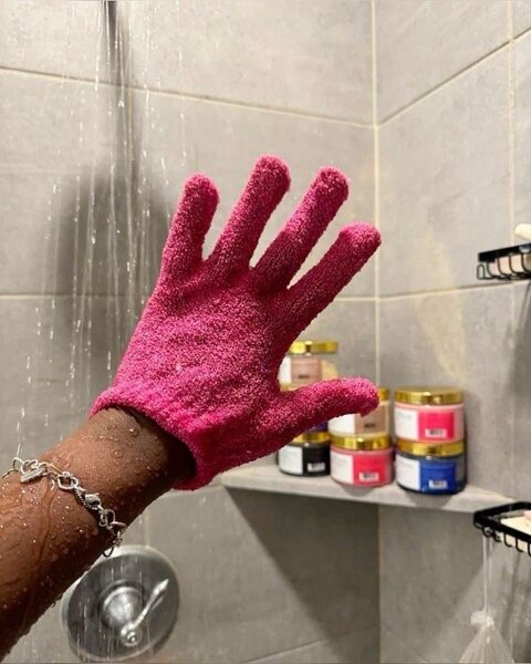 Gants exfoliants pour douche