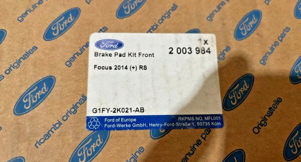 Plaquettes de frein avant Ford Focus 2014