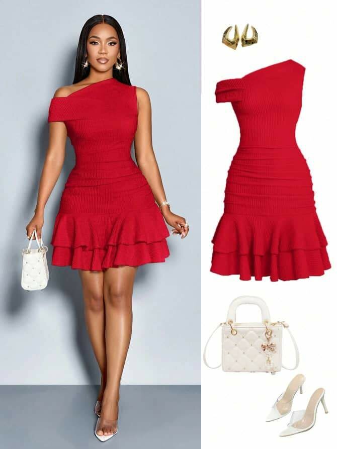 Robe élégante à volants