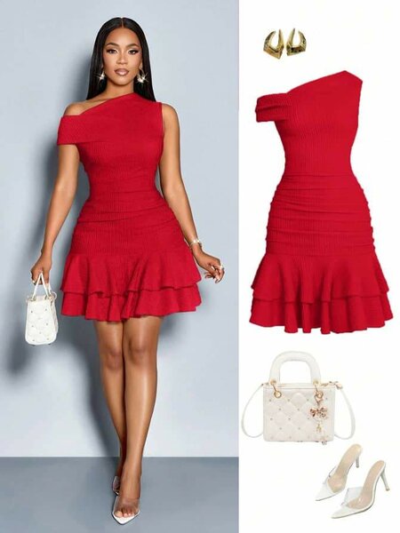 Robe élégante à volants