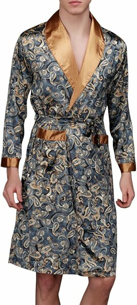 Peignoir Kimono en Satin Homme