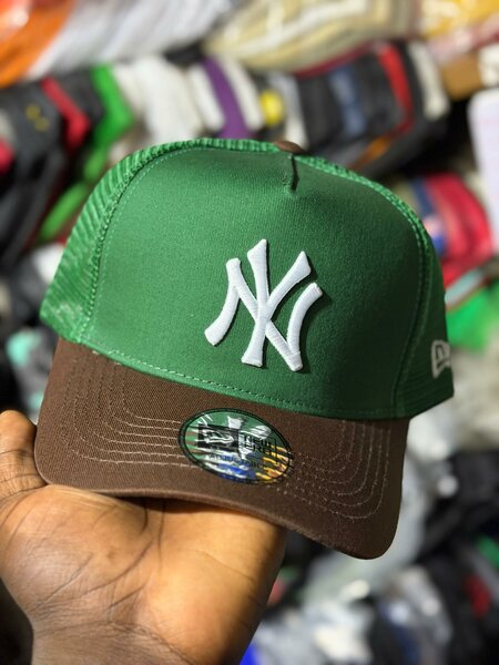 Casquette NY vert et marron