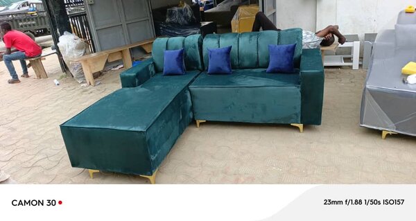 Canapé d'angle en velours