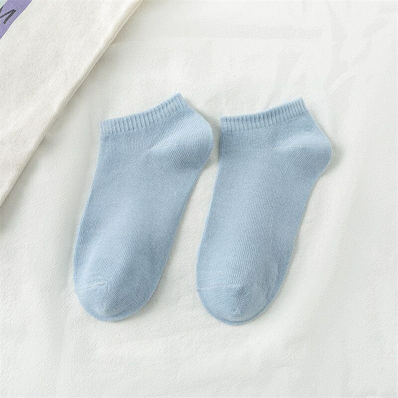 Light Blue Colorful Candy Color Ankle Socks