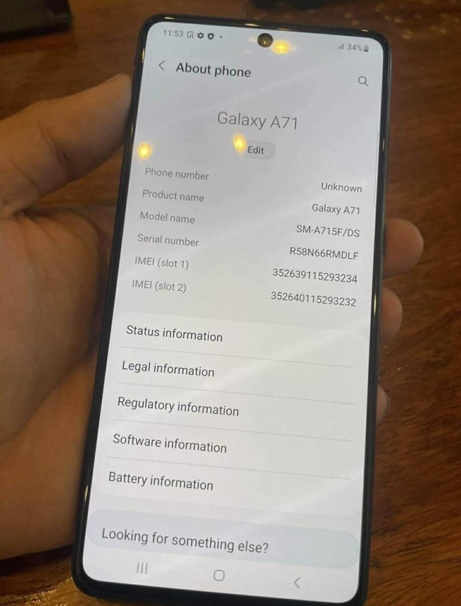 Samsung galaxy A71