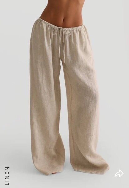 Pantalon ample en lin