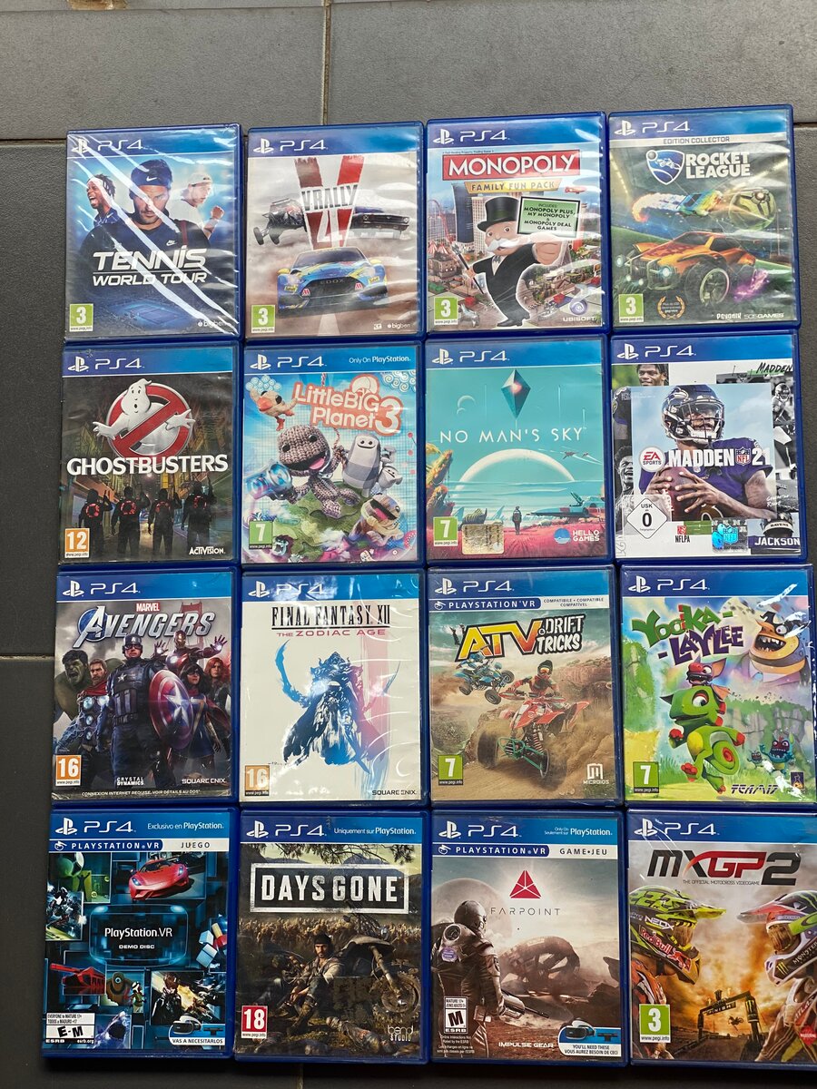 Lot de jeux vidéo PS4 d'occasion
