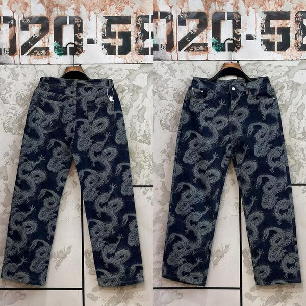 Jean homme imprimé dragon