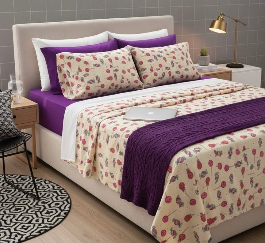 Parure de lit imprimée élégante