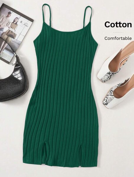 Robe en coton côtelé