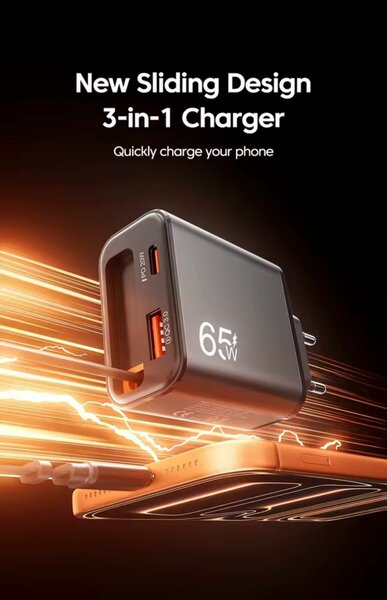 Chargeur 3-en-1 Rapide 65W