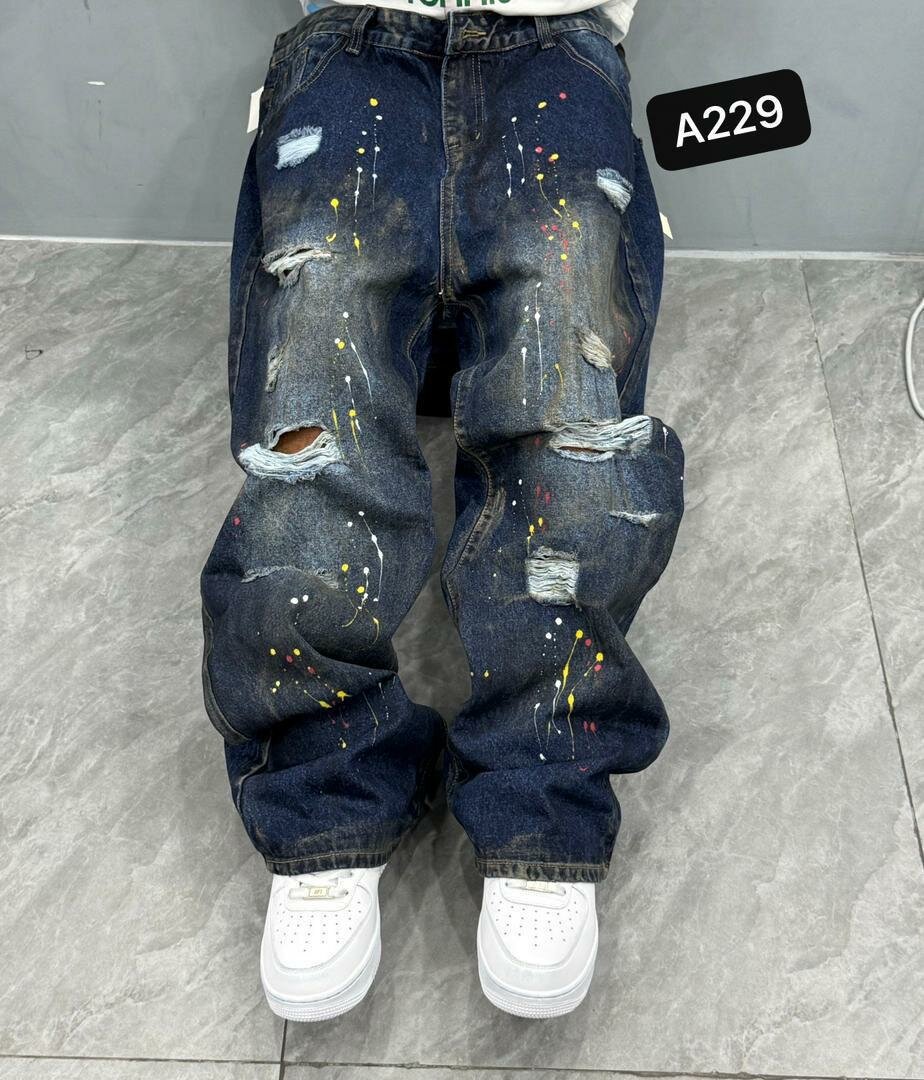 Jean décontracté déchiré homme