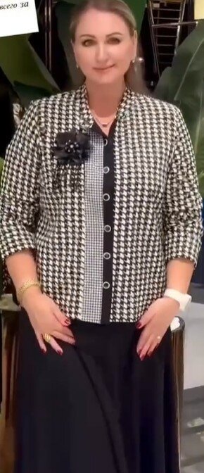 Двойка с трикотажным внутренним платьем 