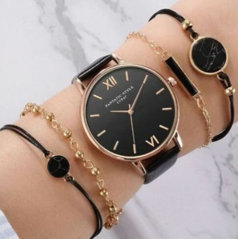 Montre Élégante et Bracelets