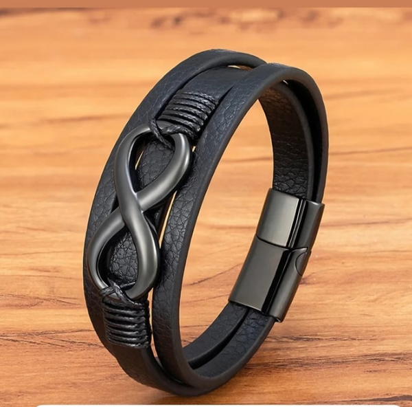 Bracelet cuir infinity