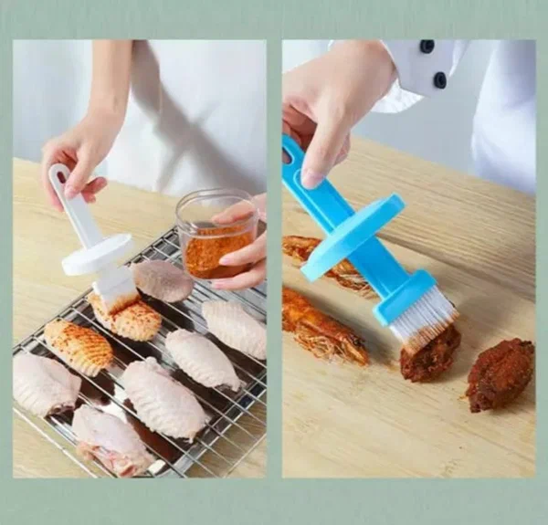 Pinceau à marinade avec récipient