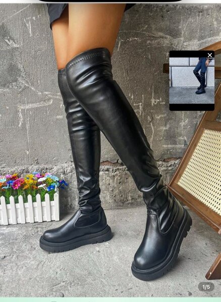 Bottes cuissardes en cuir