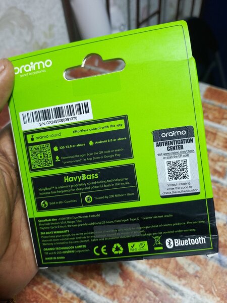 Écouteurs Bluetooth Oraimo