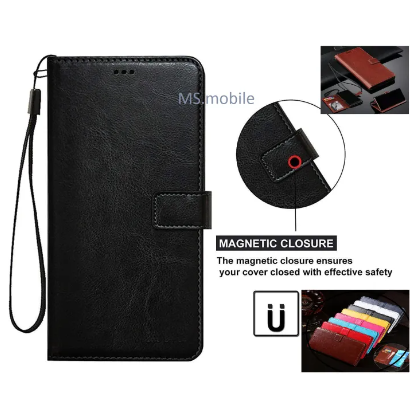 oppo F19 Case, Premium PU Leather Magnetic Shockproof Book Stand Folio Flip Wallet Case Cover with Card Holder