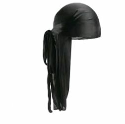 Durag en satin noir