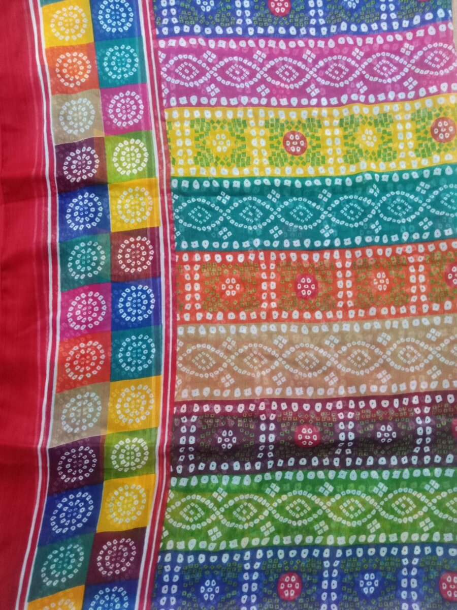 Printed Chiffon Dupatta For Women Ladies  Multi