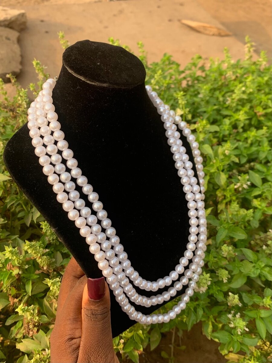 3 tier bead necklace (small)