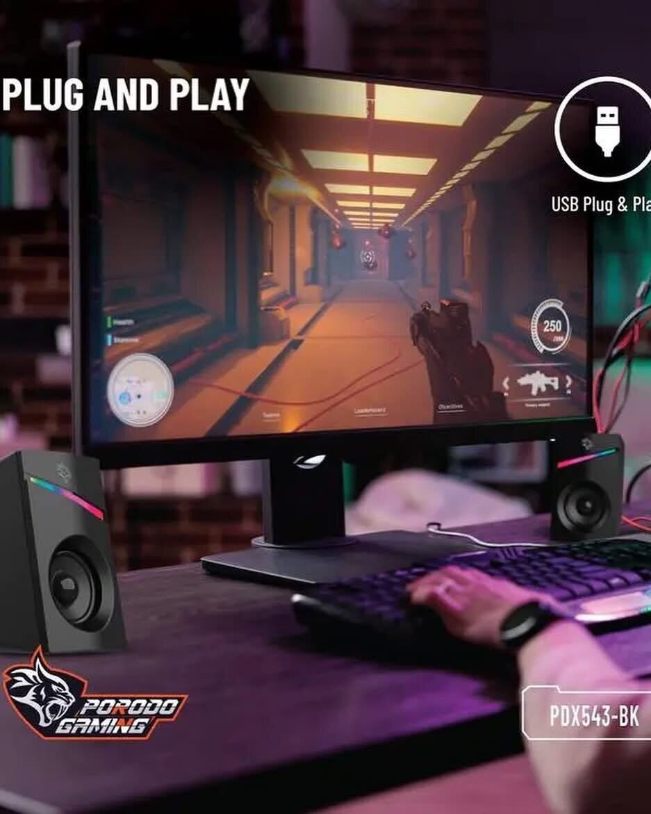 Enceintes Gaming Stéréo USB