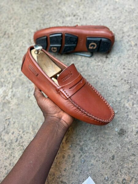 Mocassins cuir marron homme 40-45