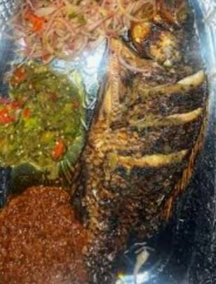 Poisson braisé avec accompagne