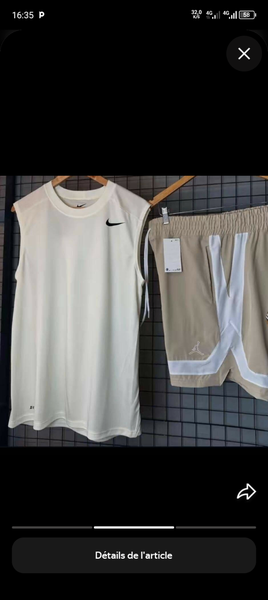 Ensemble Nike homme - blanc et beige