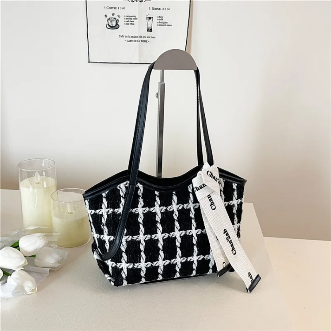 Sac cabas en tweed élégant