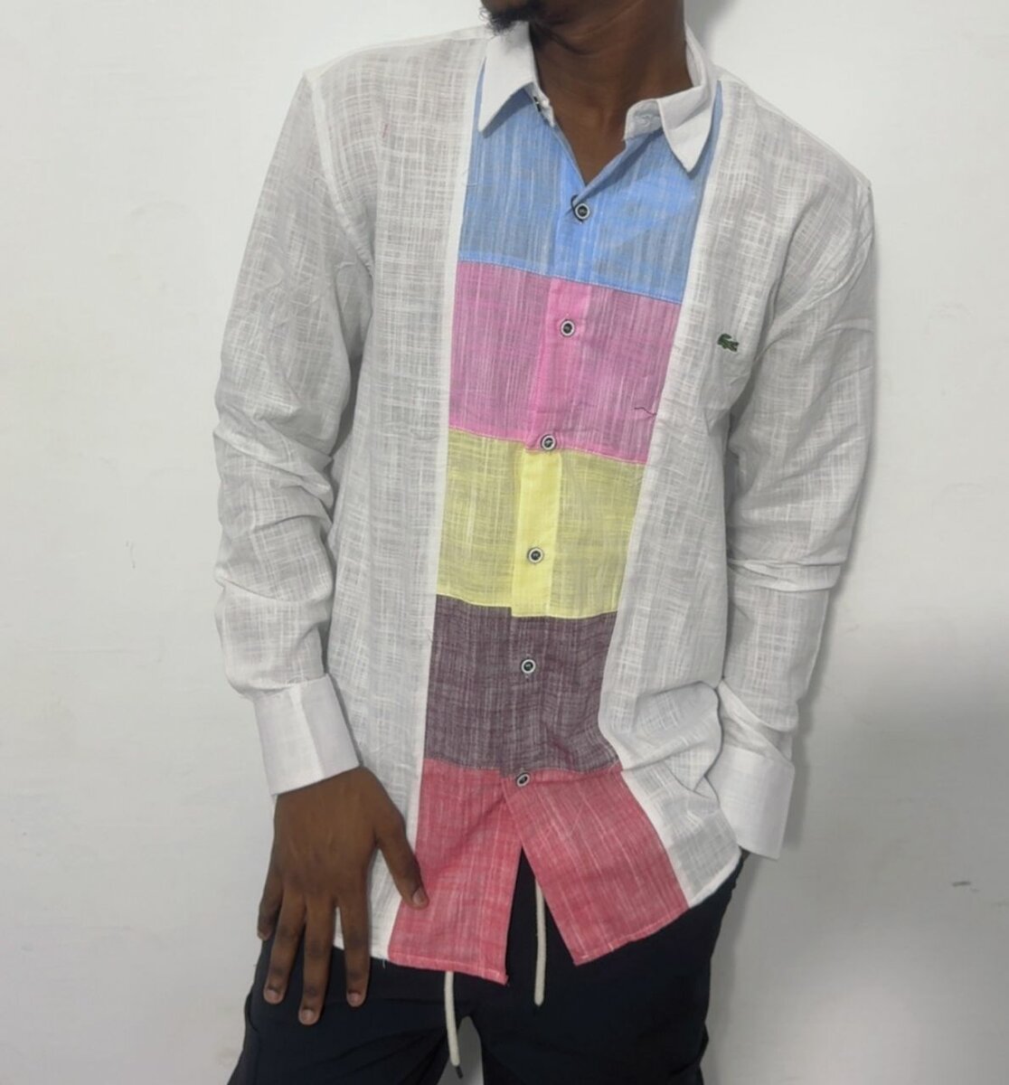 Chemise en Lin Multicolore