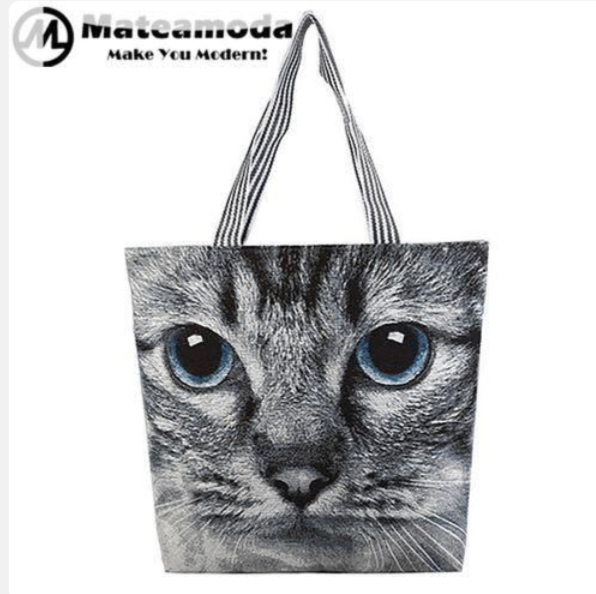 Sac cabas motif chat