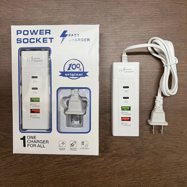 EU/US Plug Charging Adapter 4USB Out Travel Charger Fast