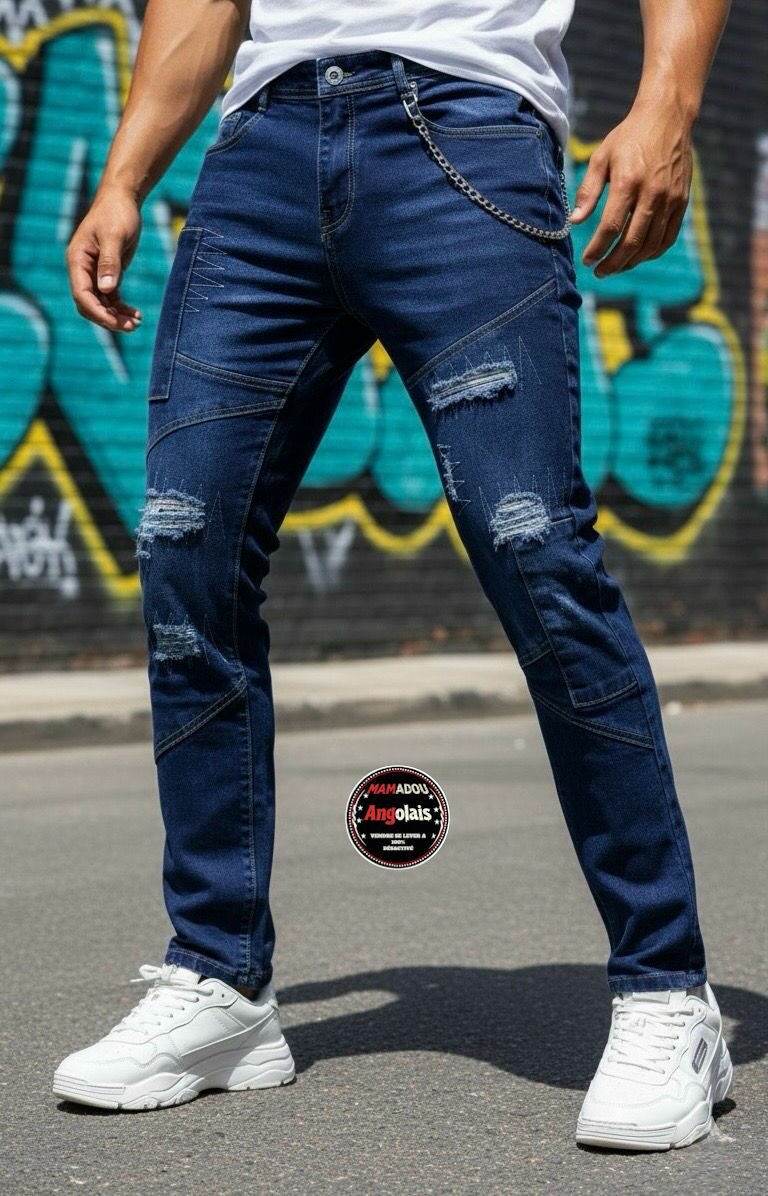 Jeans déchirés homme tendance