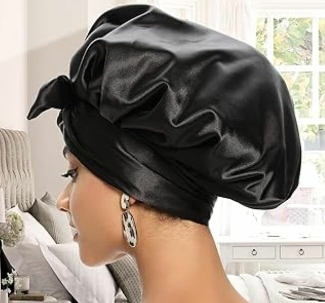 Bonnet en satin pour cheveux